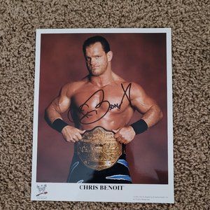 Autographed Picture WWE Super Star Chris Benoit